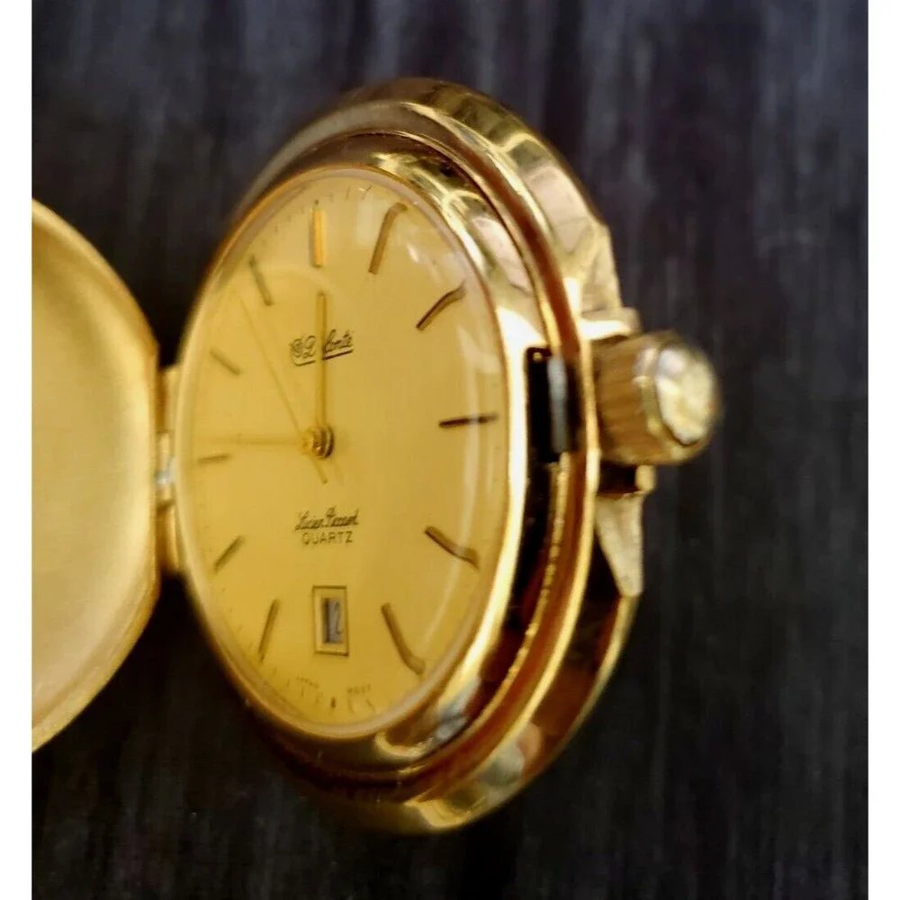 Vintage Dufonte Lucien Piccard Swiss Inspired Date Pocket Watch Everything Works